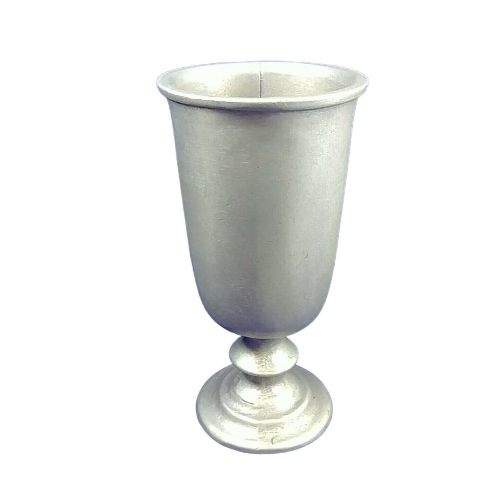 Pewter Water Goblet Chalice Plough Tavern Use as a Vase or a Stage Prop